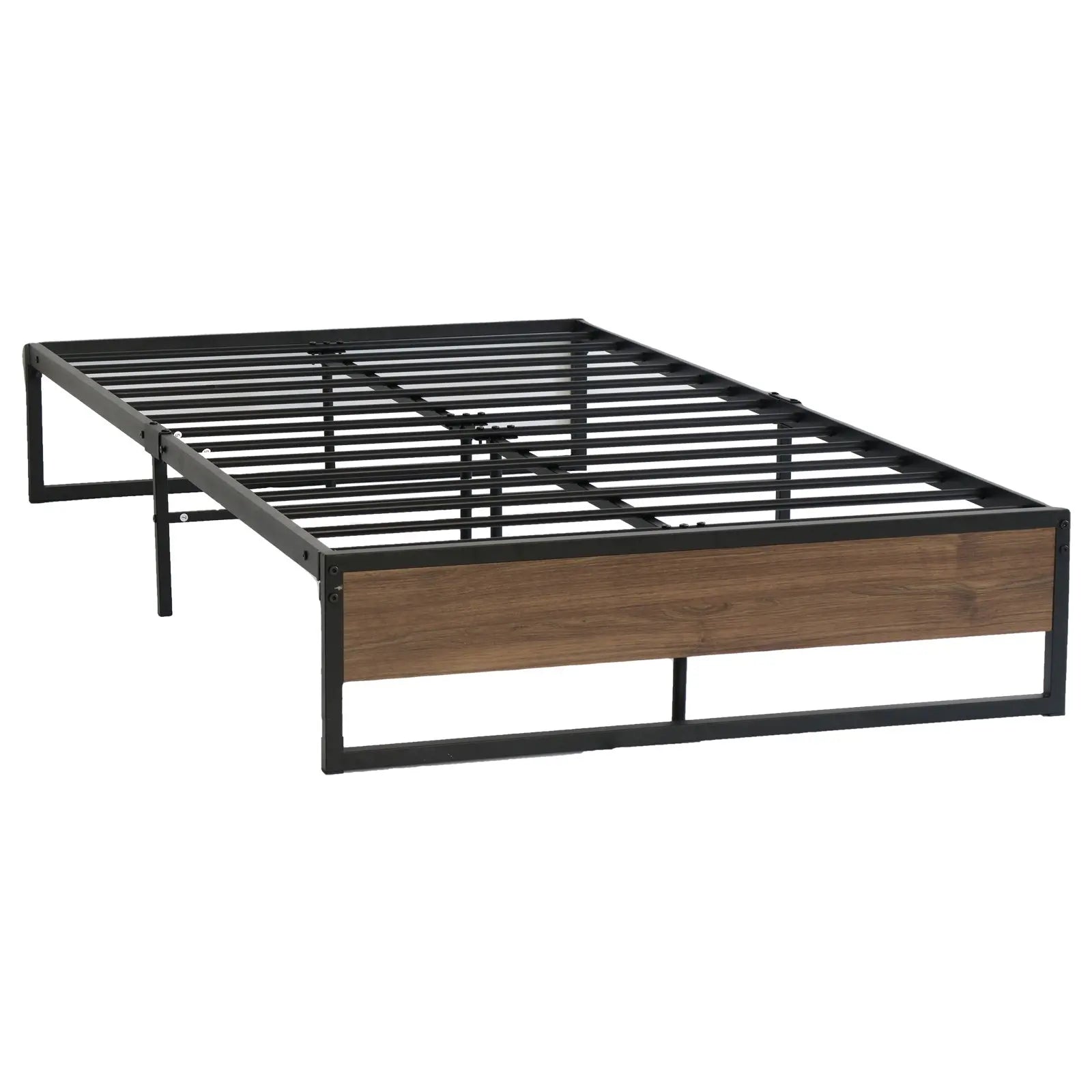 Artiss Metal Bed Frame King Single Size Wooden Mattress Base Platform Black OSLO Deals499