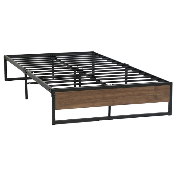 Artiss Metal Bed Frame King Single Size Wooden Mattress Base Platform Black OSLO Deals499