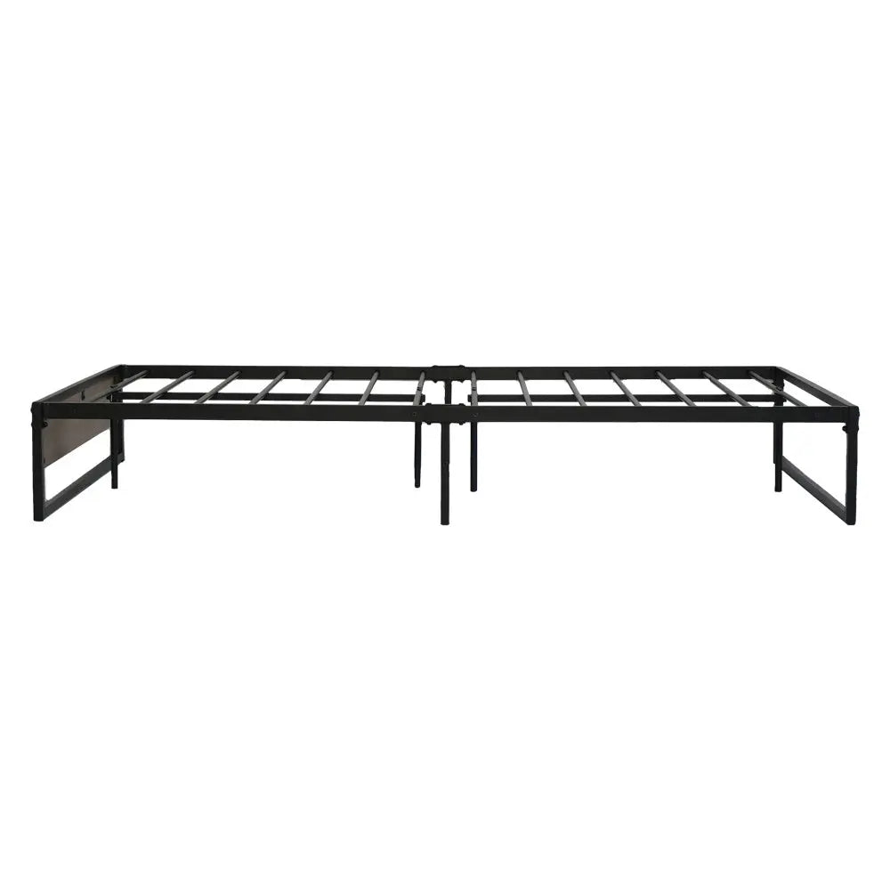 Artiss Metal Bed Frame King Single Size Wooden Mattress Base Platform Black OSLO Deals499