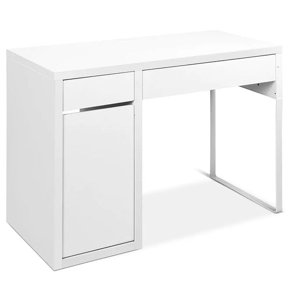 Artiss Metal Desk With Storage Cabinets - White Deals499