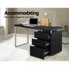 Artiss Metal Desk with 3 Drawers - Black Deals499