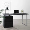 Artiss Metal Desk with 3 Drawers - Black Deals499