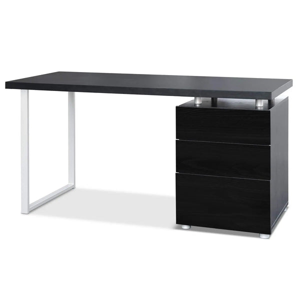 Artiss Metal Desk with 3 Drawers - Black Deals499