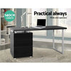 Artiss Metal Desk with 3 Drawers - Black Deals499