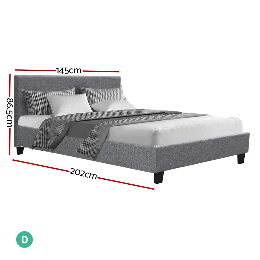 Artiss Neo Bed Frame Fabric - Grey Double Deals499