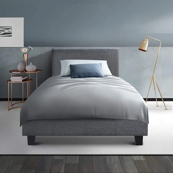 Artiss Neo Bed Frame Fabric - Grey King Single Deals499