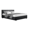 Artiss Nino Bed Frame PU Leather - Black Queen Deals499