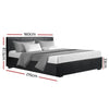 Artiss Nino Bed Frame PU Leather - Black Queen Deals499