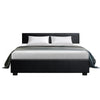 Artiss Nino Bed Frame PU Leather - Black Queen Deals499