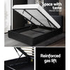 Artiss Nino Bed Frame PU Leather - Black Queen Deals499
