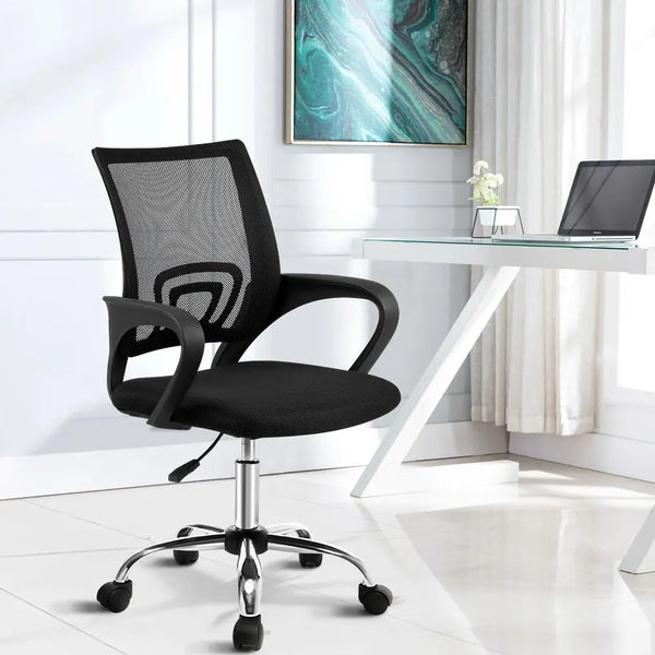 Artiss Office Chair Gaming Chair Computer Mesh Chairs Executive Mid Back Black Deals499
