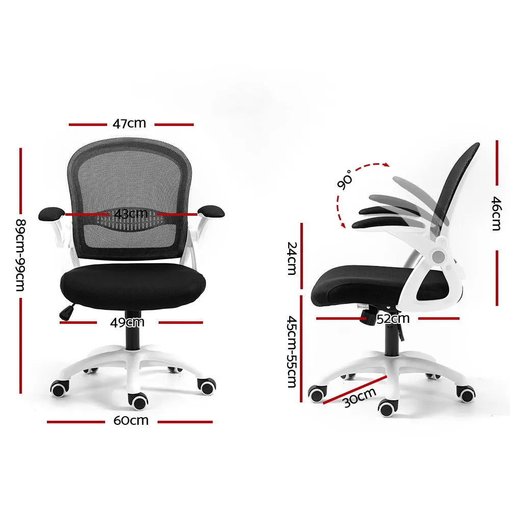 Artiss Office Chair Mesh Computer Desk Chairs Work Study Gaming Mid Back Black Deals499