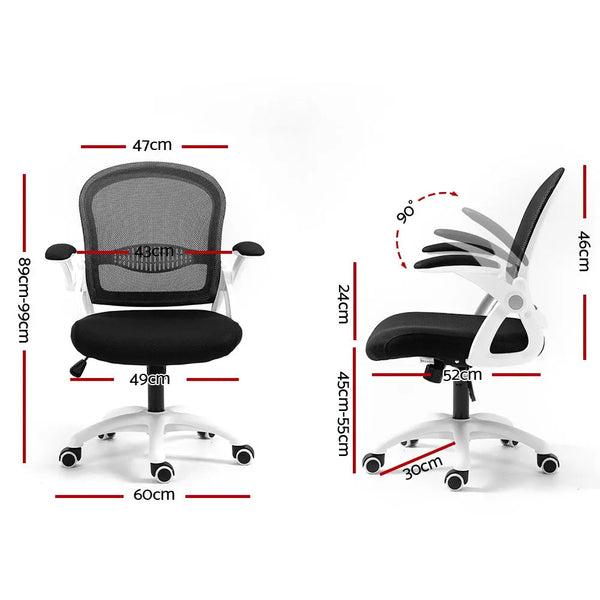 Artiss Office Chair Mesh Computer Desk Chairs Work Study Gaming Mid Back Black Deals499