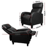 Artiss PU Leather Reclining Armchair - Black Deals499