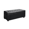 Artiss PU Leather Storage Ottoman - Black Deals499