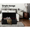 Artiss PU Leather Storage Ottoman - Black Deals499
