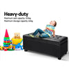 Artiss PU Leather Storage Ottoman - Black Deals499