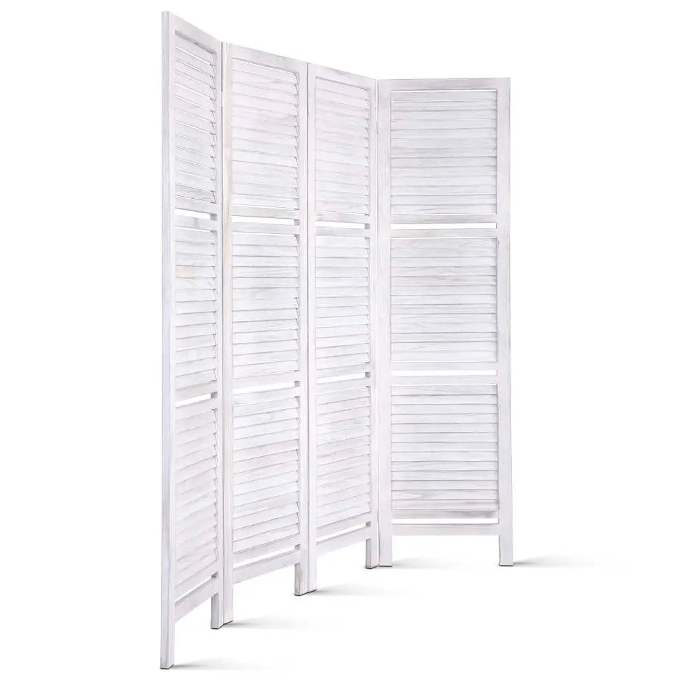 Artiss Room Divider Privacy Screen Foldable Partition Stand 4 Panel White Deals499