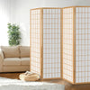 Artiss Room Divider Screen Wood Timber Dividers Fold Stand Wide Beige 4 Panel Deals499