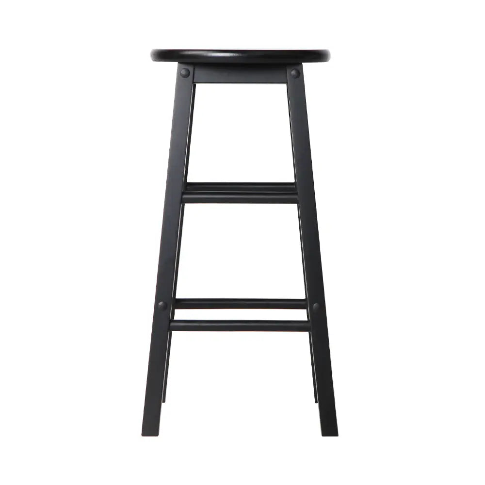 Artiss Set of 2 Beech Wood Backless Bar Stools - Black Deals499