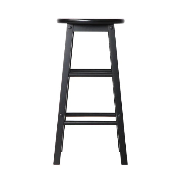 Artiss Set of 2 Beech Wood Backless Bar Stools - Black Deals499