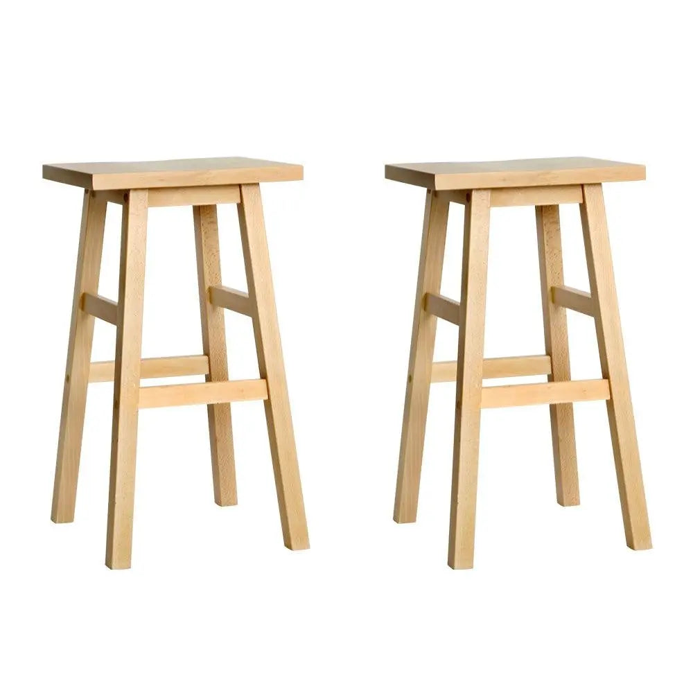 Artiss Set of 2 Beech Wood Bar Stools - Natural Deals499