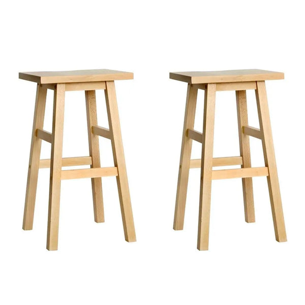 Artiss Set of 2 Beech Wood Bar Stools - Natural Deals499