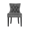 Artiss Set of 2 Dining Chairs French Provincial Retro Chair Wooden Velvet Fabric Grey Deals499