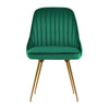 Artiss Set of 2 Dining Chairs Retro Chair Cafe Kitchen Modern Metal Legs Velvet Green Deals499