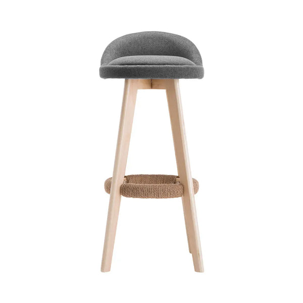 Artiss Set of 2 Fabric Backrest Bar Stools - Grey Deals499
