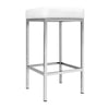 Artiss Set of 2 PU Leather Backless Bar Stools - White and Chrome Deals499
