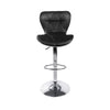 Artiss Set of 2 PU Leather Patterned Bar Stools - Black and Chrome Deals499