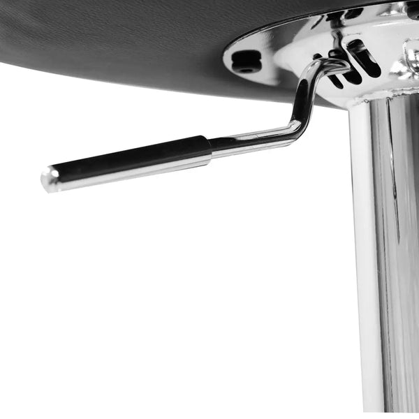 Artiss Set of 2 PU Leather Patterned Bar Stools - Black and Chrome Deals499