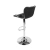 Artiss Set of 2 PU Leather Patterned Bar Stools - Black and Chrome Deals499