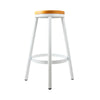 Artiss Set of 2 Wooden Stackable Bar Stools - White and Wood Deals499