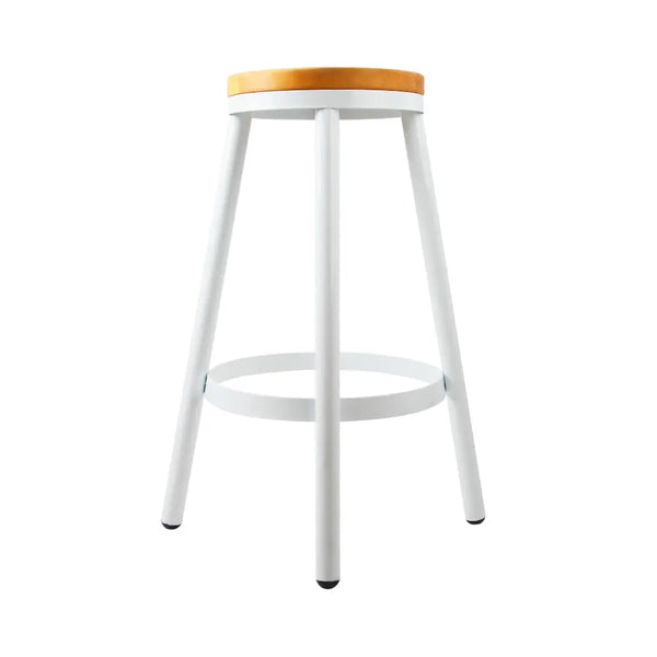 Artiss Set of 2 Wooden Stackable Bar Stools - White and Wood Deals499