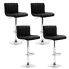 Artiss Set of 4 Line Style PU Leather Bar Stools - Black Deals499