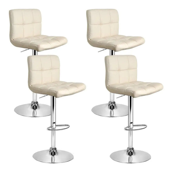 Artiss Set of 4 PU Leather Gas Lift Bar Stools - Beige Deals499