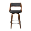Artiss Set of 4 Wooden Bar Stools PU Leather - Black and Wood Deals499