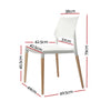 Artiss Set of 4 Wooden Stackable Dining Chairs - White Deals499