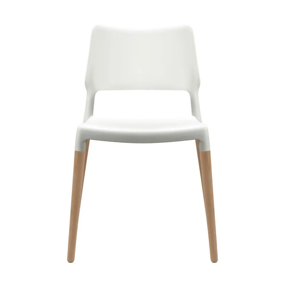 Artiss Set of 4 Wooden Stackable Dining Chairs - White Deals499
