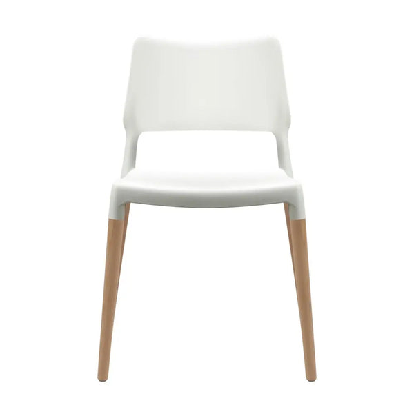 Artiss Set of 4 Wooden Stackable Dining Chairs - White Deals499