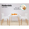 Artiss Set of 4 Wooden Stackable Dining Chairs - White Deals499