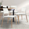 Artiss Set of 4 Wooden Stackable Dining Chairs - White Deals499