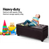Artiss Storage Ottoman Blanket Box Footstool Leather Foot Stool Chest Toy Brown Deals499