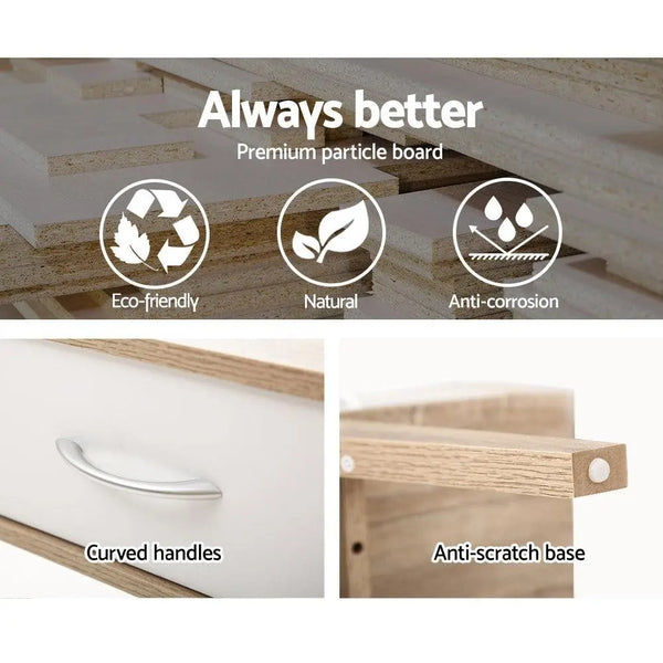 Artiss TV Cabinet Entertainment Unit Stand Storage Drawer Scandinavian 180cm Oak Deals499