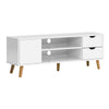 Artiss TV Cabinet Entertainment Unit Stand Wooden Scandinavian 120cm White Deals499