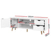 Artiss TV Cabinet Entertainment Unit Stand Wooden Scandinavian 120cm White Deals499