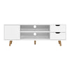 Artiss TV Cabinet Entertainment Unit Stand Wooden Scandinavian 120cm White Deals499