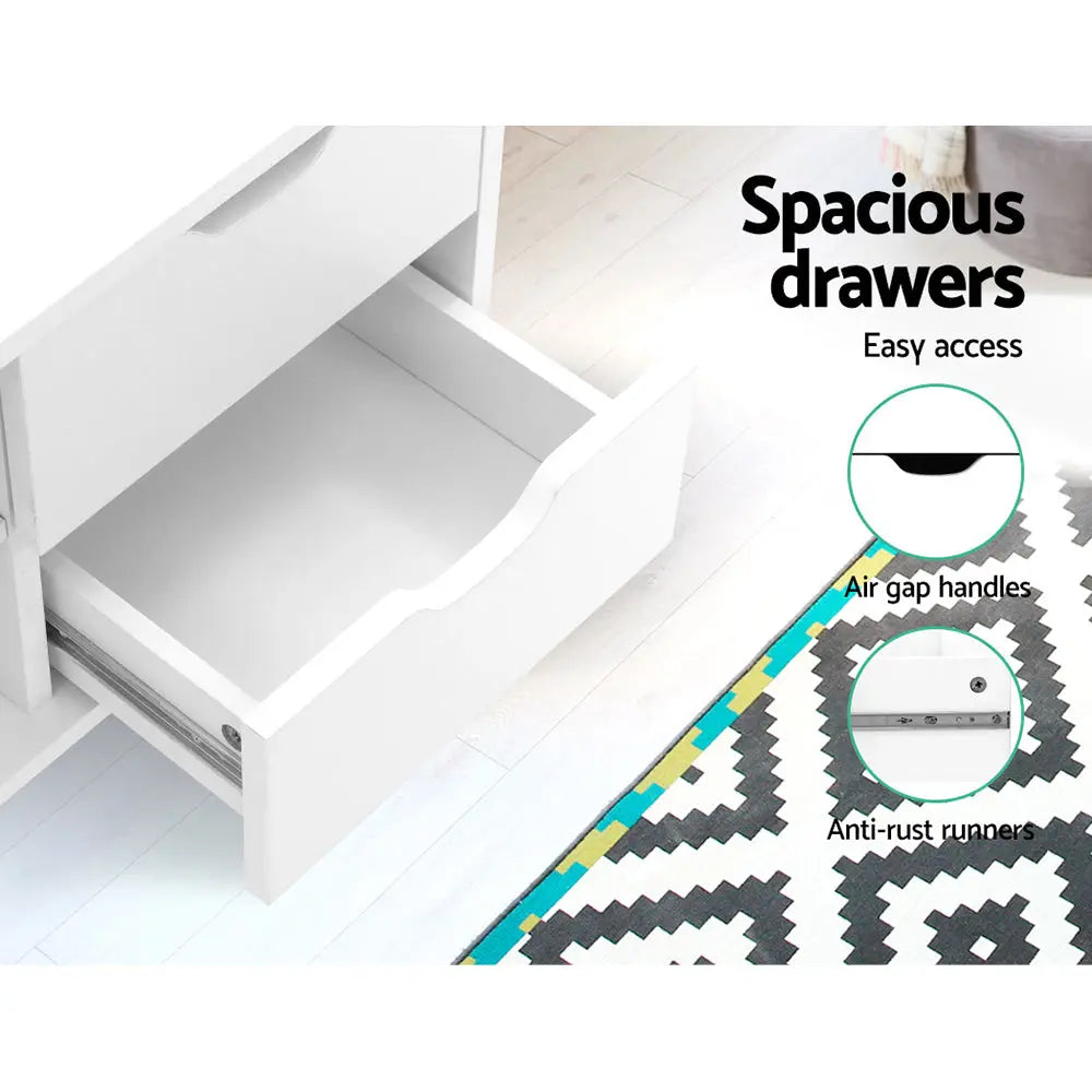 Artiss TV Cabinet Entertainment Unit Stand Wooden Scandinavian 120cm White Deals499